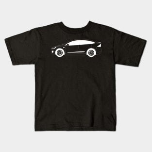 Tesla Model X White Outline Kids T-Shirt